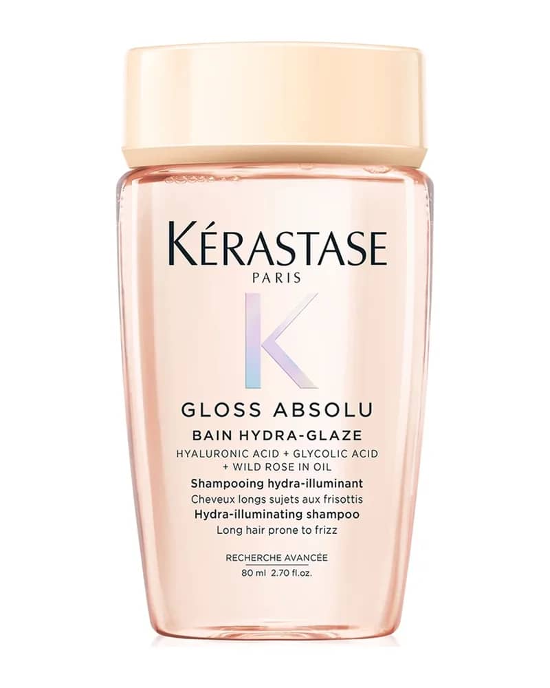 Kérastase Gloss Absolu Shampoo for All Hair Types with Glycolic Acid, Hyaluronic Acid & Wild Rose 80ml
