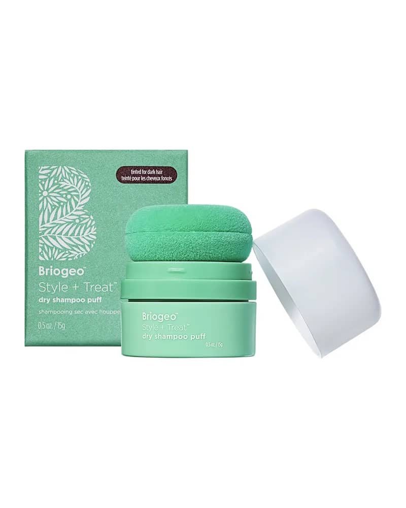 Briogeo Style + Treat Dry Shampoo Puff - Tinted for Dark Hair 15g