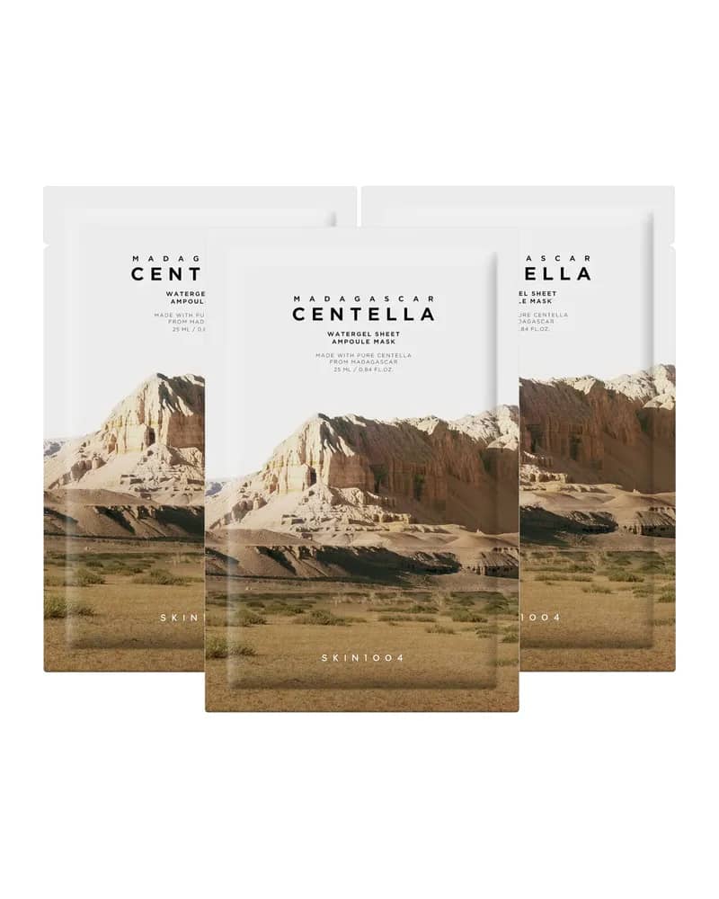 SKIN1004 Madagascar Centella Watergel Sheet Ampoule Mask Trio