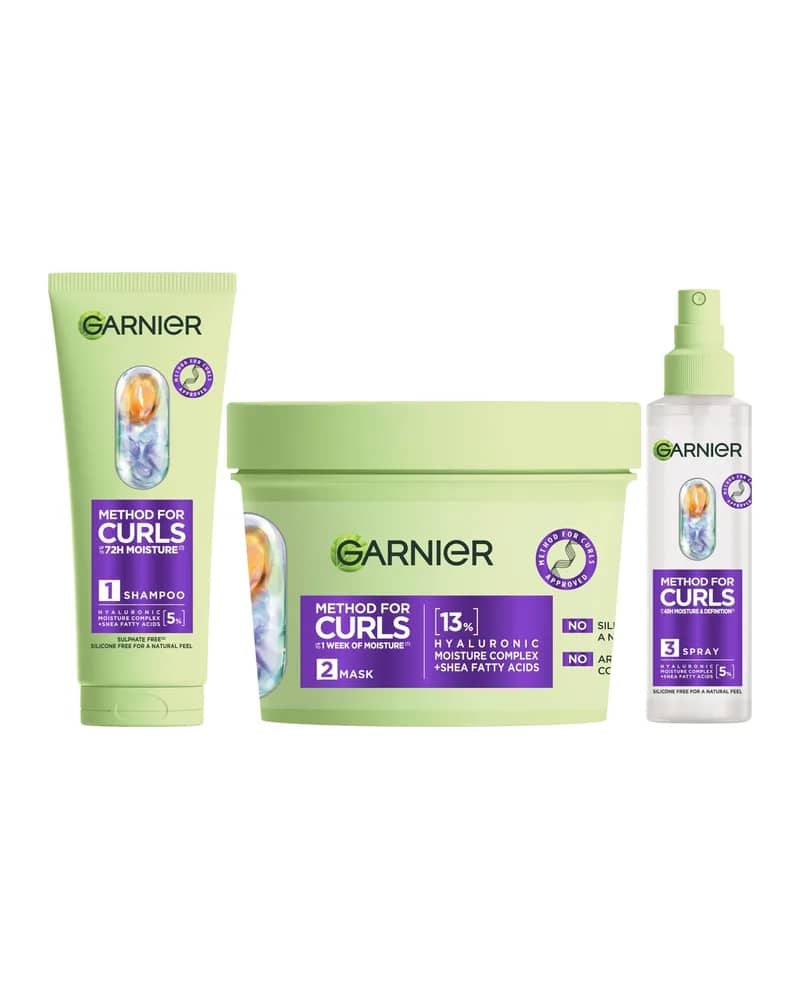 Garnier Method For Curls 3-Step Routine Bundle