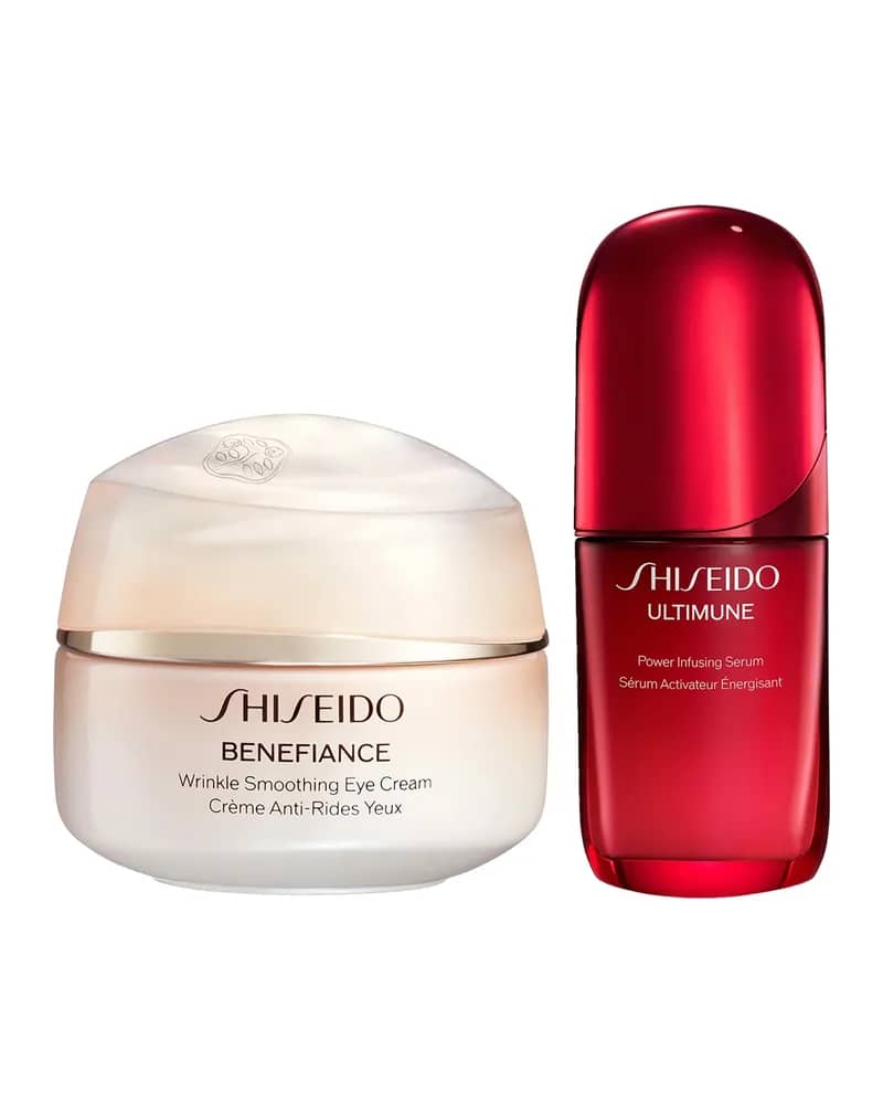 Shiseido Ultimune Power Infusing Serum & Benefiance Wrinkle Smoothing Eye Cream Bundle