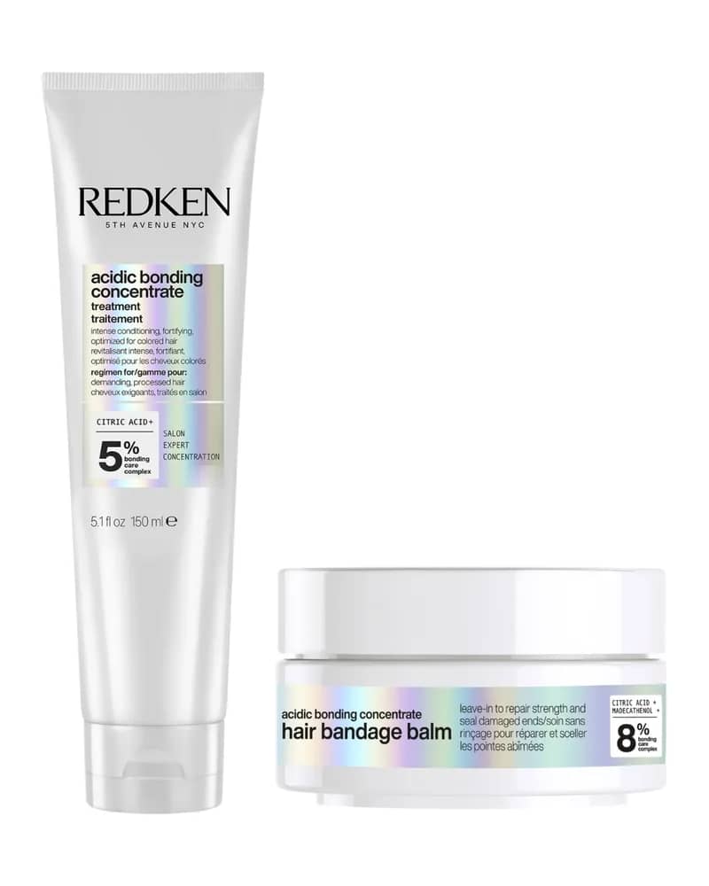 Redken Acidic Bonding Concentrate Leave In Treatment 150ml & Redken Acidic Bonding Concentrate Hair Bandage Balm 75ml Bundle