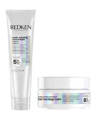 Redken Acidic Bonding Concentrate Leave In Treatment 150ml & Redken Acidic Bonding Concentrate Hair Bandage Balm 75ml Bundle