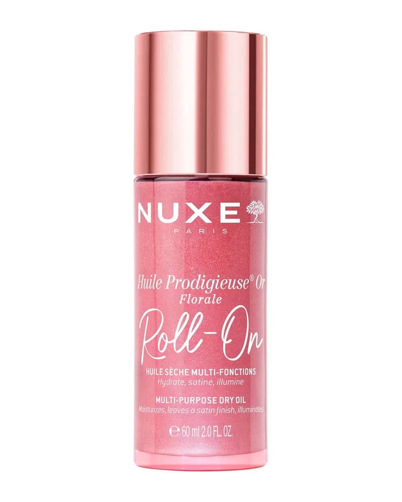 NUXE Huile Prodigieuse Floral Gold Shimmer Multi-Purpose Dry Oil for Face, Body and Hair Roll On 60ml