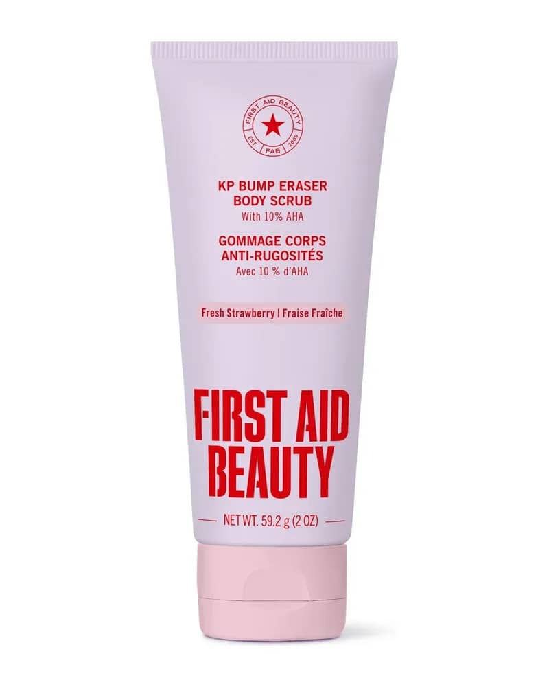 First Aid Beauty KP Bump Eraser Body Scrub with 10% AHA – Fresh Strawberry 56.7g