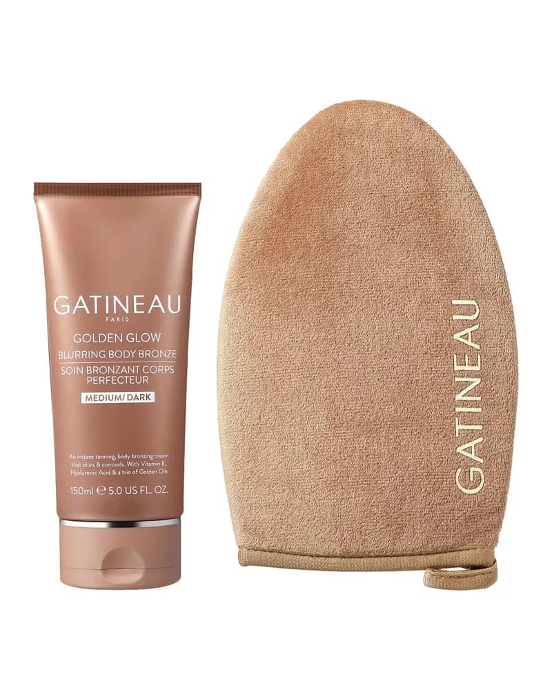 Gatineau Golden Glow Blurring Body Bronze Medium Dark & Luxury Tanning Mitt Duo