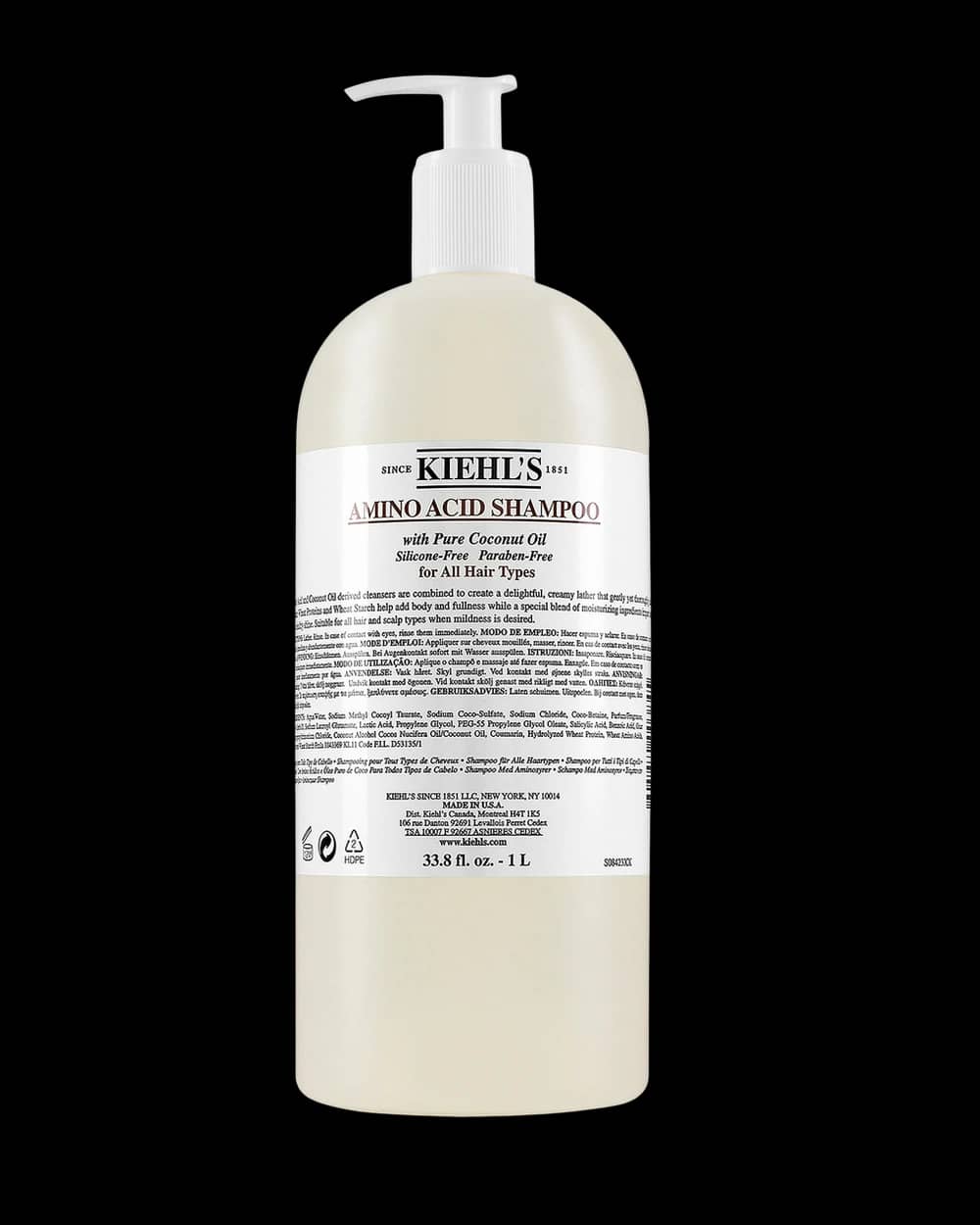 Amino Acid Shampoo with Pure Coconut Oil - 33.8 oz