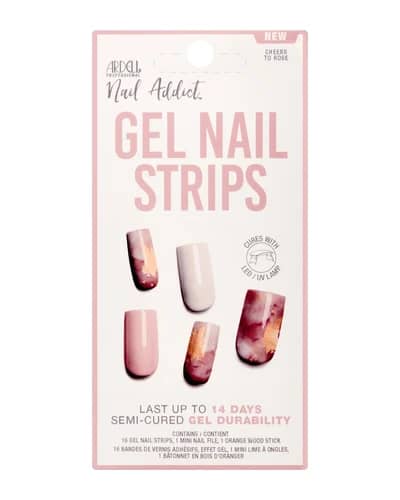 Ardell LED Gel Nail Art Strips - Cheers to Rose