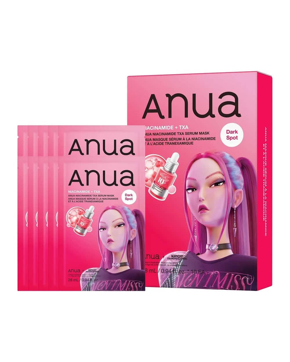 Anua KPop Demon Hunters NIACINAMIDE Niacinamide TXA Serum Mask (10PCS)
