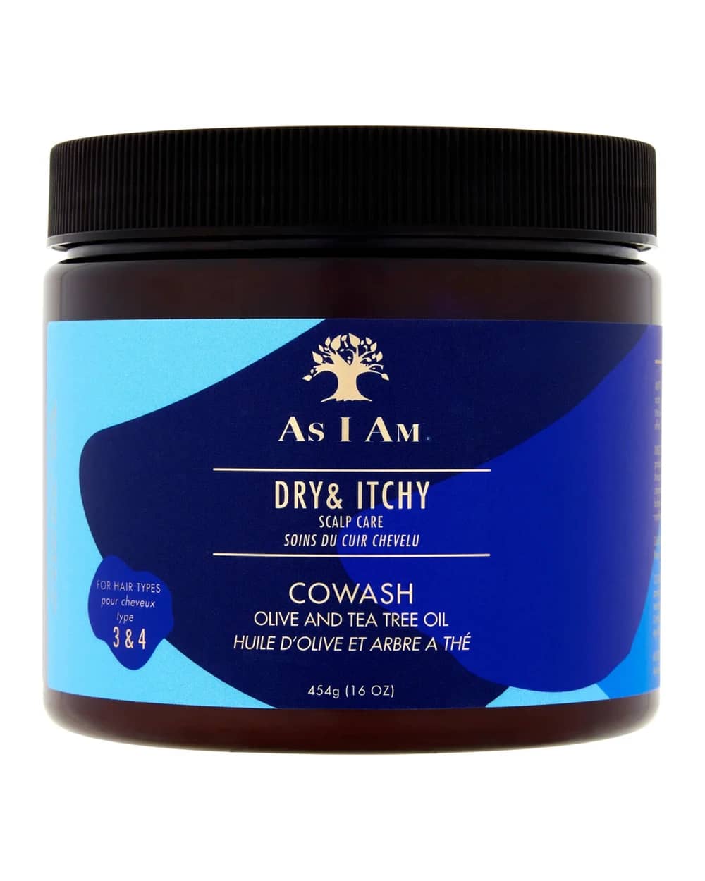 As I Am Dry and Itchy Scalp Care Balsamo Detergente con Olio d'oliva e Tea Tree Oil 454 g