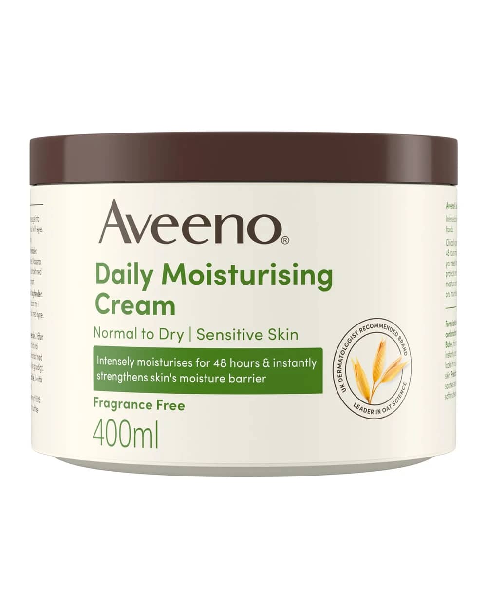 Aveeno Daily Moisturising Cream for Normal, Dry and Sensitive Skin 400ml