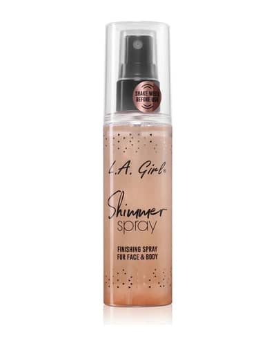 L.A. Girl Cosmetics Shimmer Spray fissante per il trucco per viso e corpo