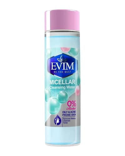 میسلار واتر پاک کننده آرایش پوست چرب و مستعد آکنه ایویم 210ml