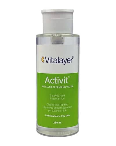 میسلار واتر پوست های چرب و مختلط Activit ویتالیر 250ml