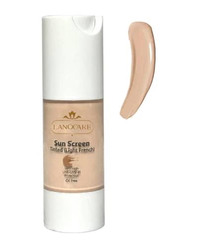 کرم ضد آفتاب رنگی فاقد چربی SPF50 لانوکر 30ml