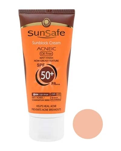 کرم ضد آفتاب رنگی SPF50 سان سیف