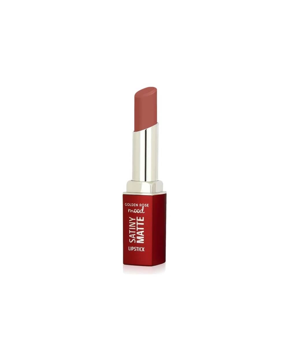 رژ لب مات بادوام ساتینی گلدن رز مدل Satiny Matte