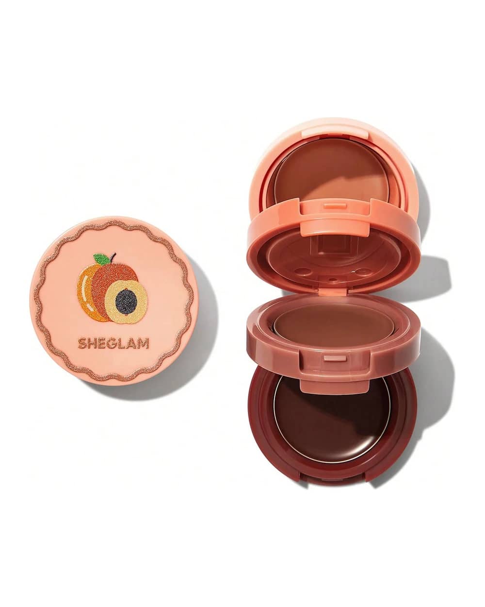 رژ لب و رژگونه 3 طبقه زردآلو شیگلم مدل Apricot Dream Cheek & Lip Cream Stack