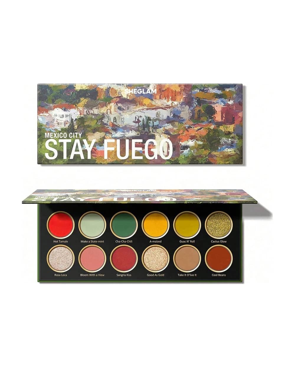 پالت سایه چشم 12 رنگ شیگلم مدل Stay Fuego, Mexico