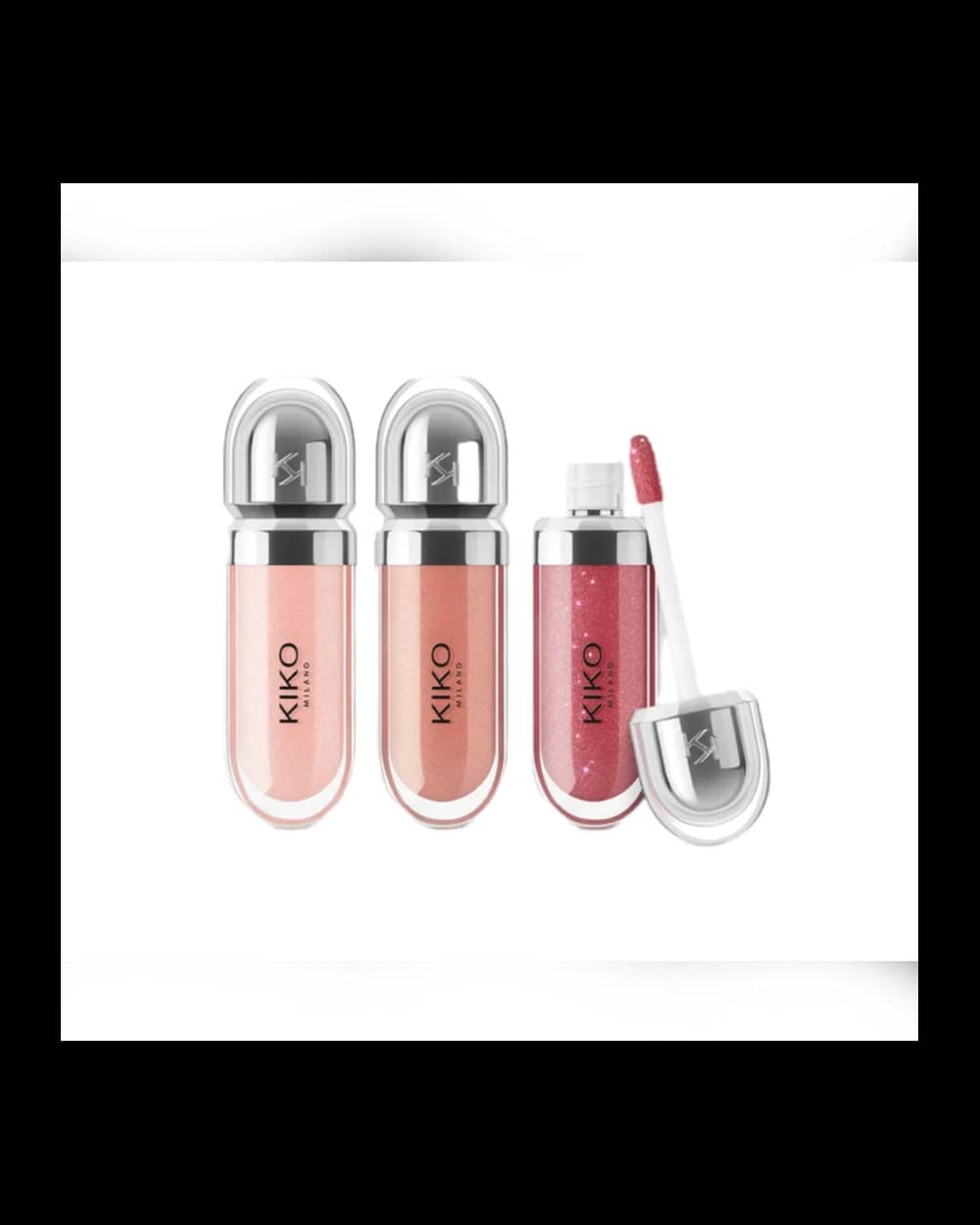 پک سه عددی لیپ گلاس کیکو میلانو مدل Glossy Lip Set 03