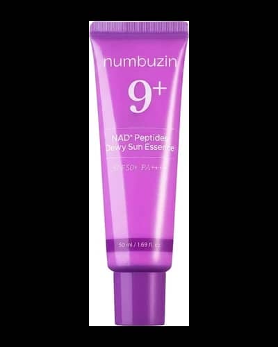 اسنس ضدآفتاب Spf 50+ ضد چروک و لیفتینگ کننده شماره 9 نامبوزین مدل NAD+Peptides Dewy Sun Essence