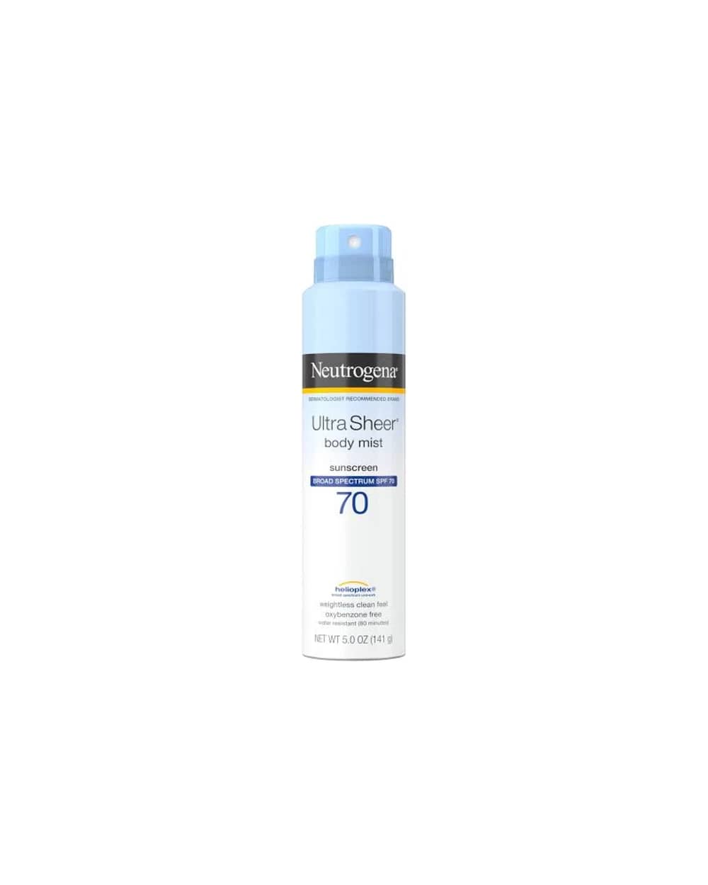 اسپری ضد آفتاب مقاوم در برابر آب و تعریق نوتروژینا مدل Ultra Sheer 70