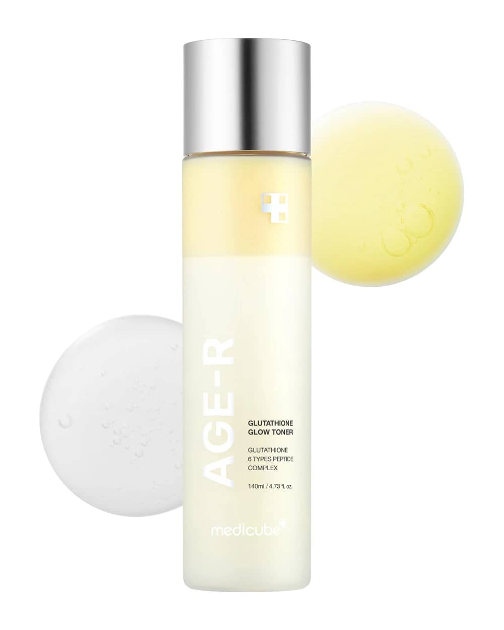 تونر دوفاز روشن‌ کننده پوست صورت مدی‌ کیوب مدل AGE R Glutathione Glow Toner