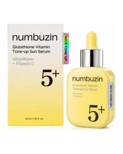 سرم ضدآفتاب روشن‌کننده شماره 5  نامبوزین مدل Glutathione Vitamin Tone up Sun Serum