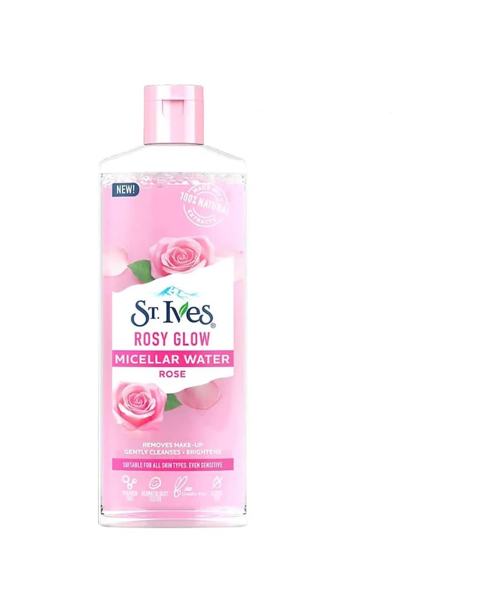 میسلار واتر حاوی عصاره گل رز مناسب پوست حساس و دور چشم سینت ایوز مدل Rosy Glow