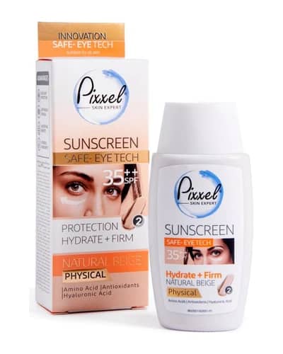 کرم ضد آفتاب رنگی فیزیکال مناسب دورچشم و صورت Spf35 پیکسل