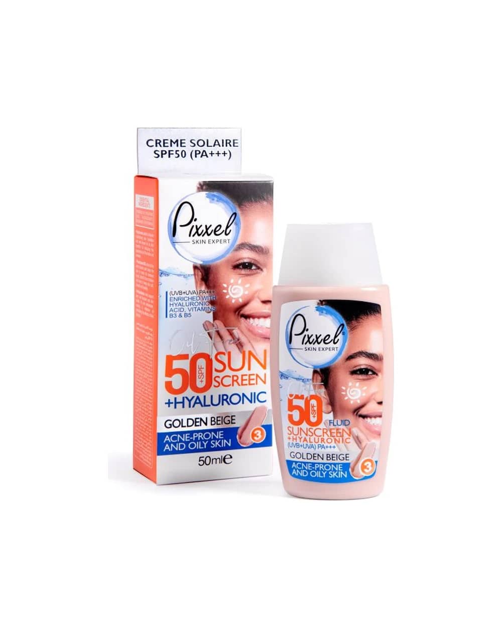کرم ضد آفتاب رنگی مناسب پوست چرب,مختلط و جوشدار Spf 50 پیکسل