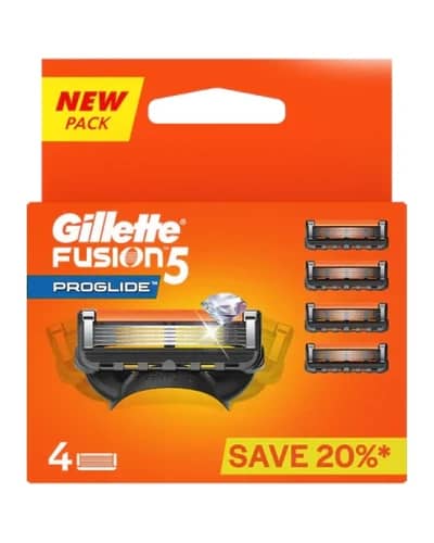 سری یدک 5 تیغه ژیلت مدل Fusion 5 ProGlide (بسته 4 عددی)