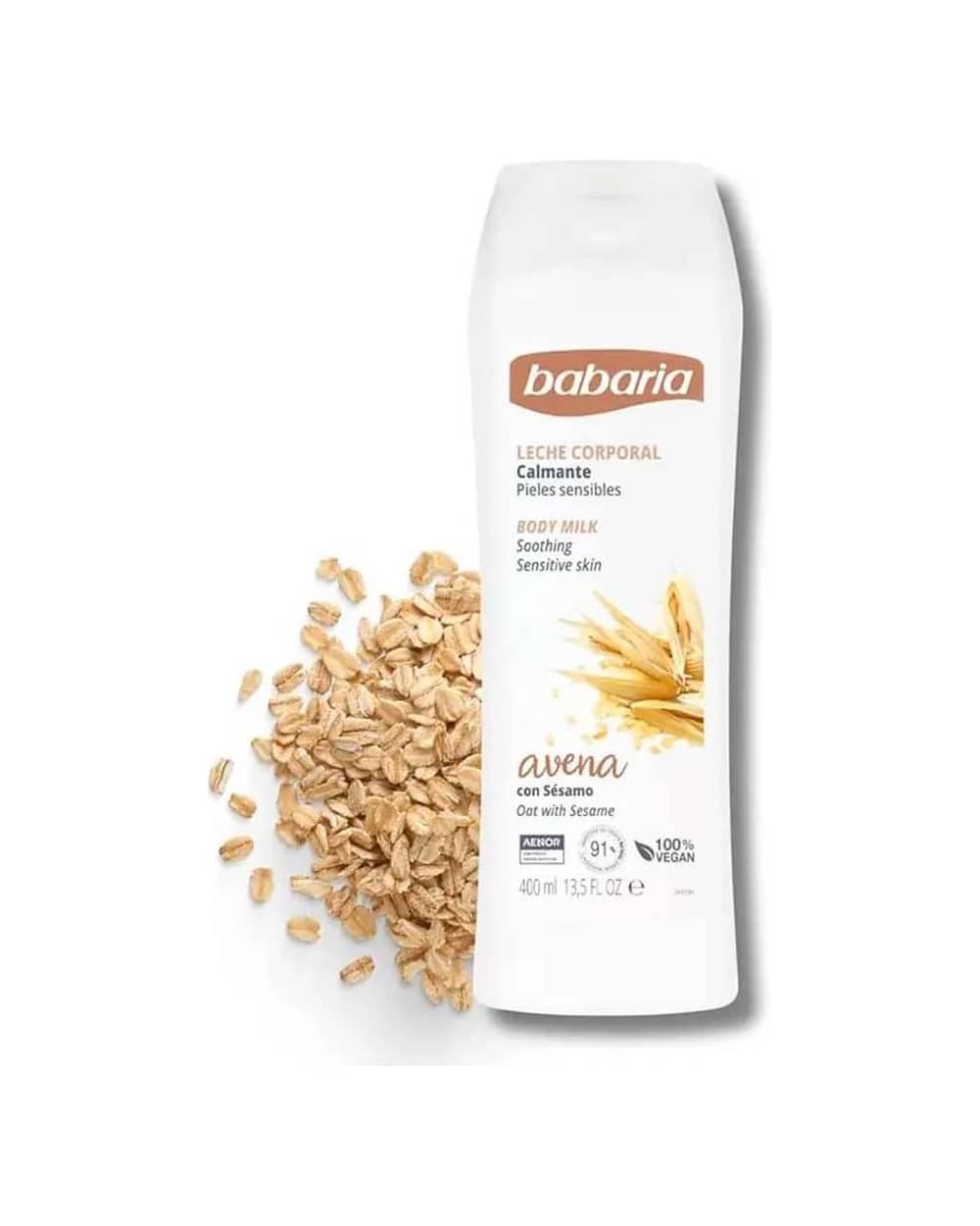 شیر بدن حاوی عصاره جو دوسر و کنجد باباریا مدل Avena