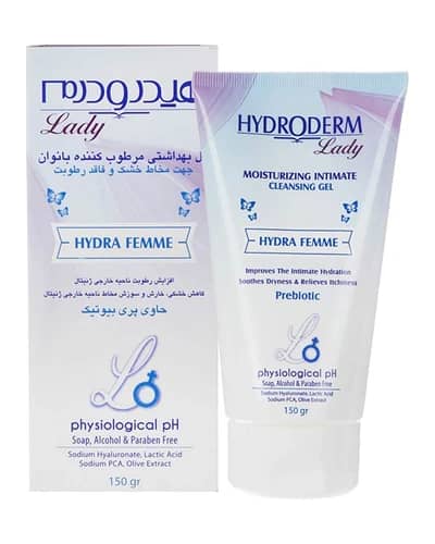 ژل بهداشتی مرطوب کننده بانوان هیدرودرم مدل Hydra Femme