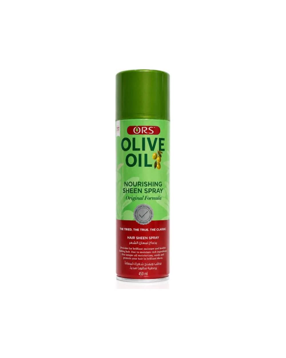 اسپری براق‌کننده و آبرسان مو او آر اس مدل Olive Oil Nourishing Sheen