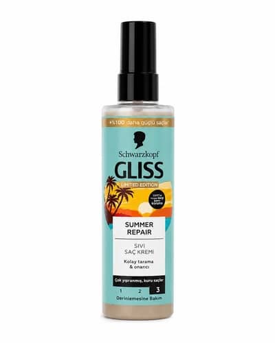 اسپری دوفاز مناسب موهای خشک، آسیب‌دیده و شکننده گلیس مدل Summer Repair Limited Edition