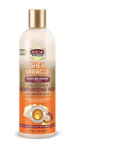 شیر مو اکتیویتور مناسب مو فر طبیعی افریکن پراید مدل Shea Miracle