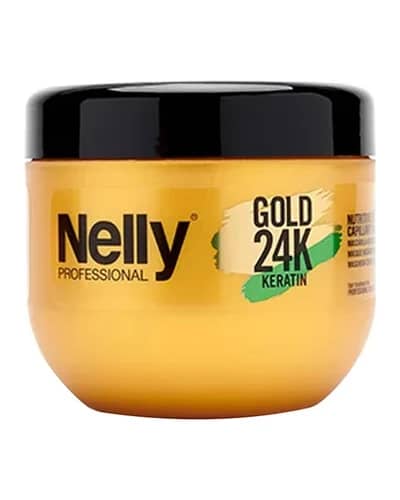 ماسک ترمیم‌کننده موی کراتین گلد نلی مدل Gold 24K Keratin Hair Mask