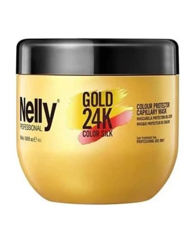 ماسک مو تثبیت کننده موهای رنگ شده نلی Gold 24K Color Silk