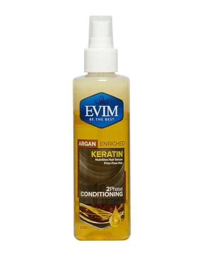 اسپری دو فاز محافظ حرارت مو حاوی روغن آرگان و کراتین ایویم 200ml
