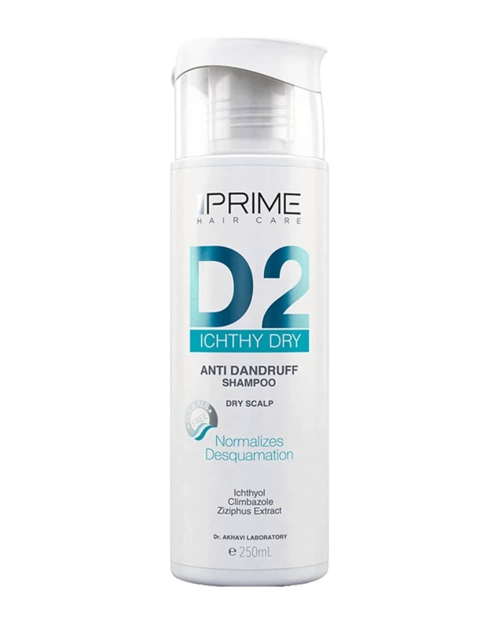 شامپو ضد شوره پوست سر خشک D2 پریم 250ml