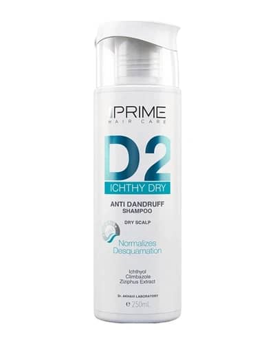 شامپو ضد شوره پوست سر خشک D2 پریم 250ml