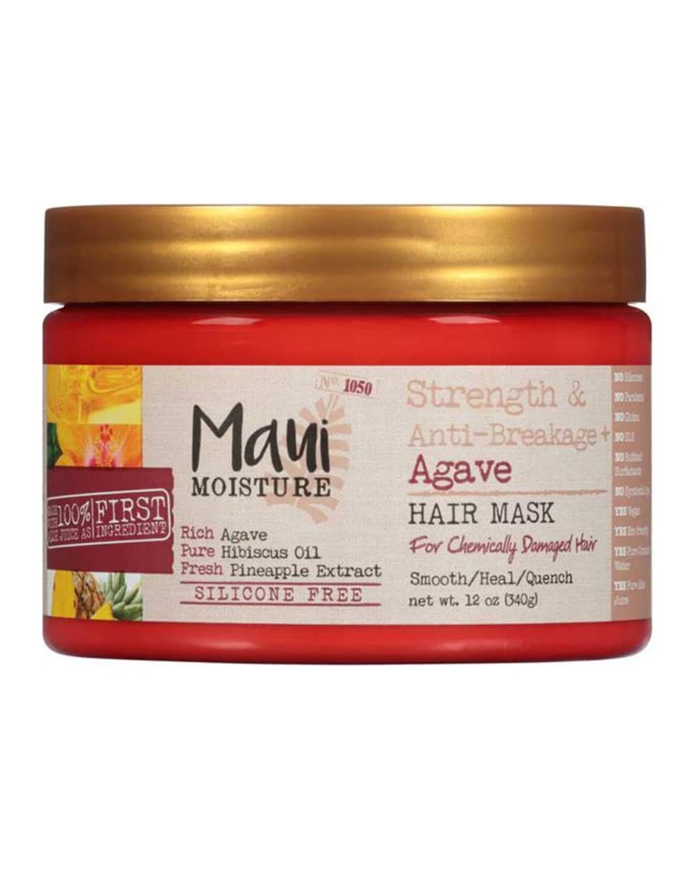 ماسک مو فاقد سولفات تقویت کننده و ضد موخوره Agave مائویی 340gr