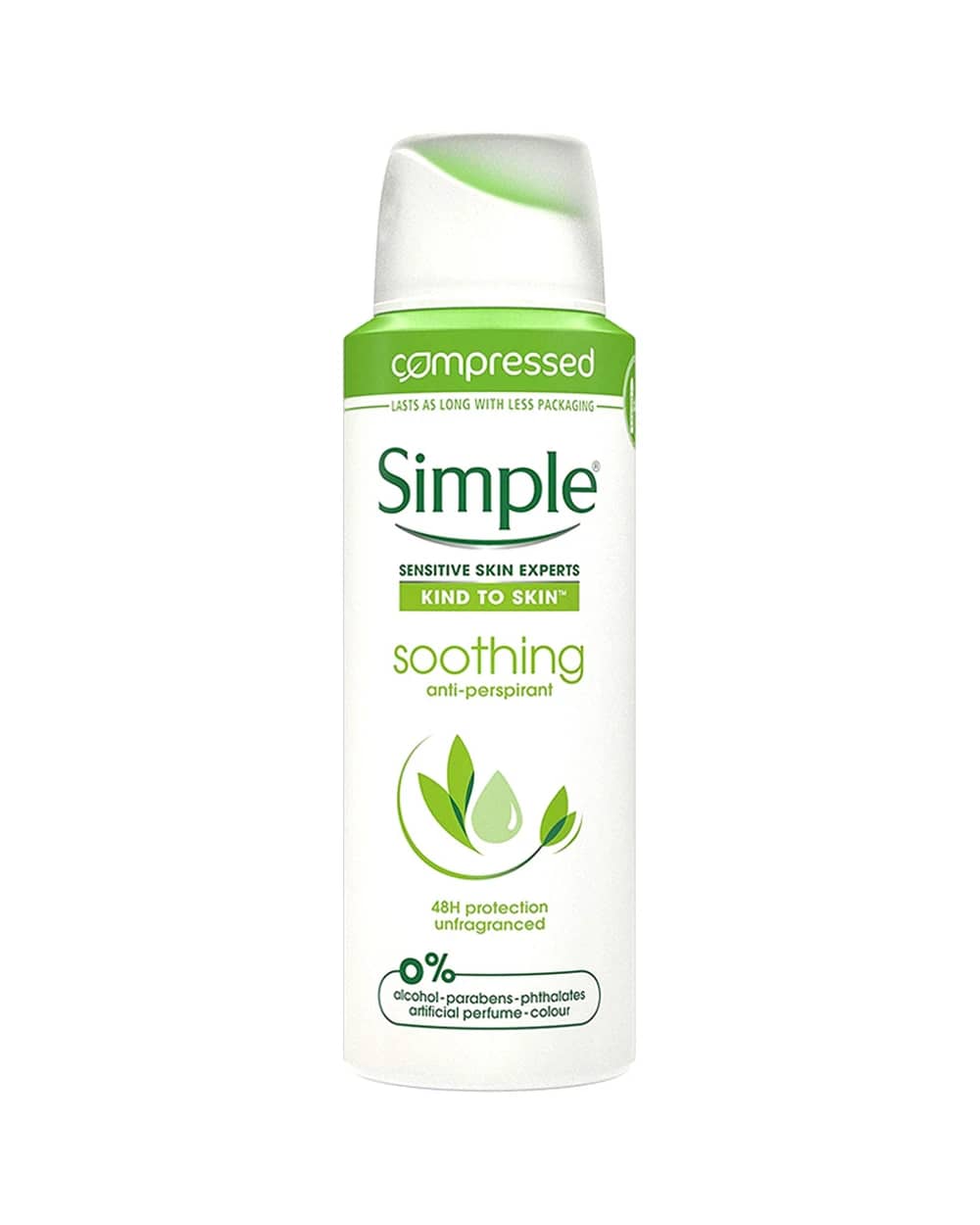 اسپری ضد تعریق فاقد رایحه Soothing سیمپل 125ml