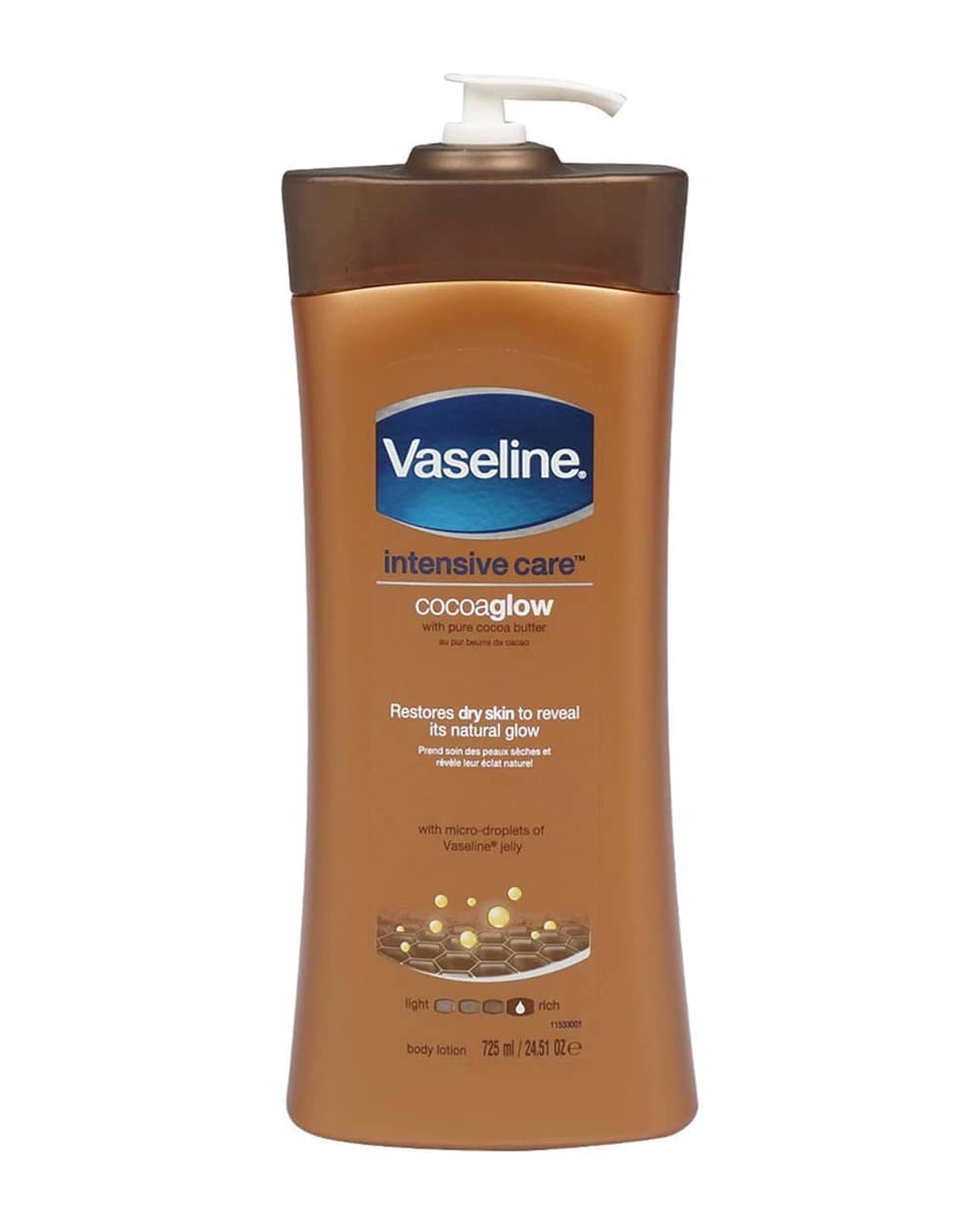 لوسیون بدن کاکائو Cocoa Glow وازلین 725ml