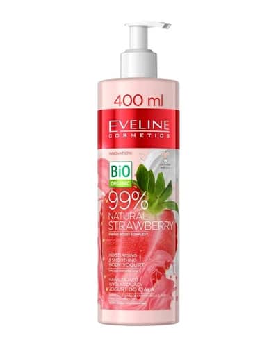 ماست بدن اولاین مرطوب کننده حاوی عصاره توت فرنگی 400ml
