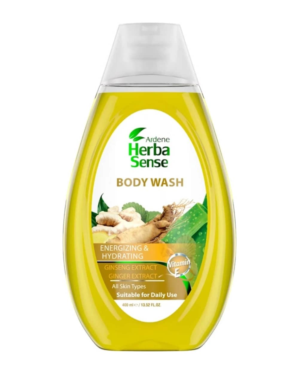 شامپو بدن عصاره زنجبیل و جینسینگ آردن هرباسنس 400ml