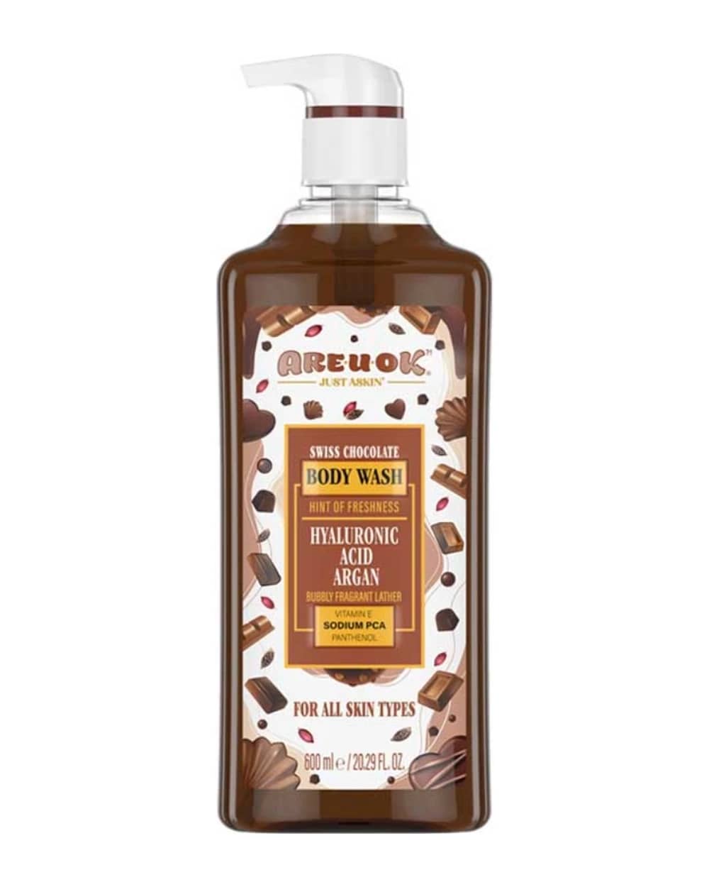 شامپو بدن آر یو اکی با رایحه شکلات 600ml