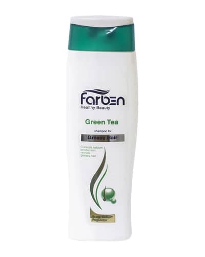 شامپو روزانه موهای چرب عصاره چای سبز فاربن 250ml