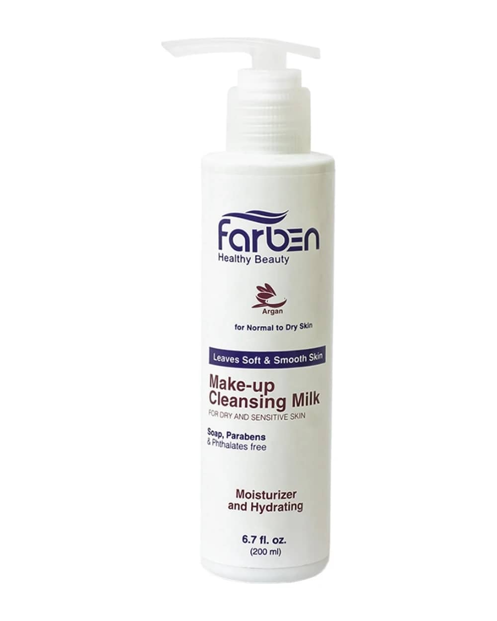 شیر پاک کن پوست نرمال تا خشک حاوی روغن آرگان فاربن 200ml